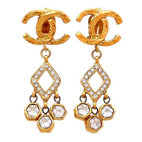 chanel earrings replica amazon|chanel drop earrings etsy.